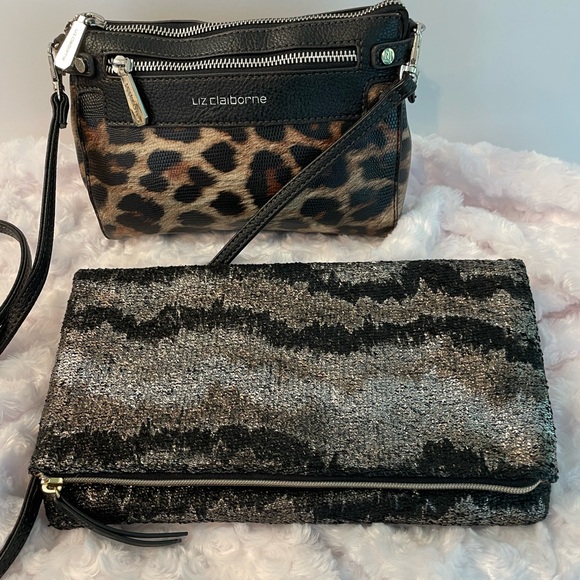 Like New Liz Claiborne Small Animal Crossbody‎ Handbag and Stella & Dot Clutch. - Picture 1 of 7